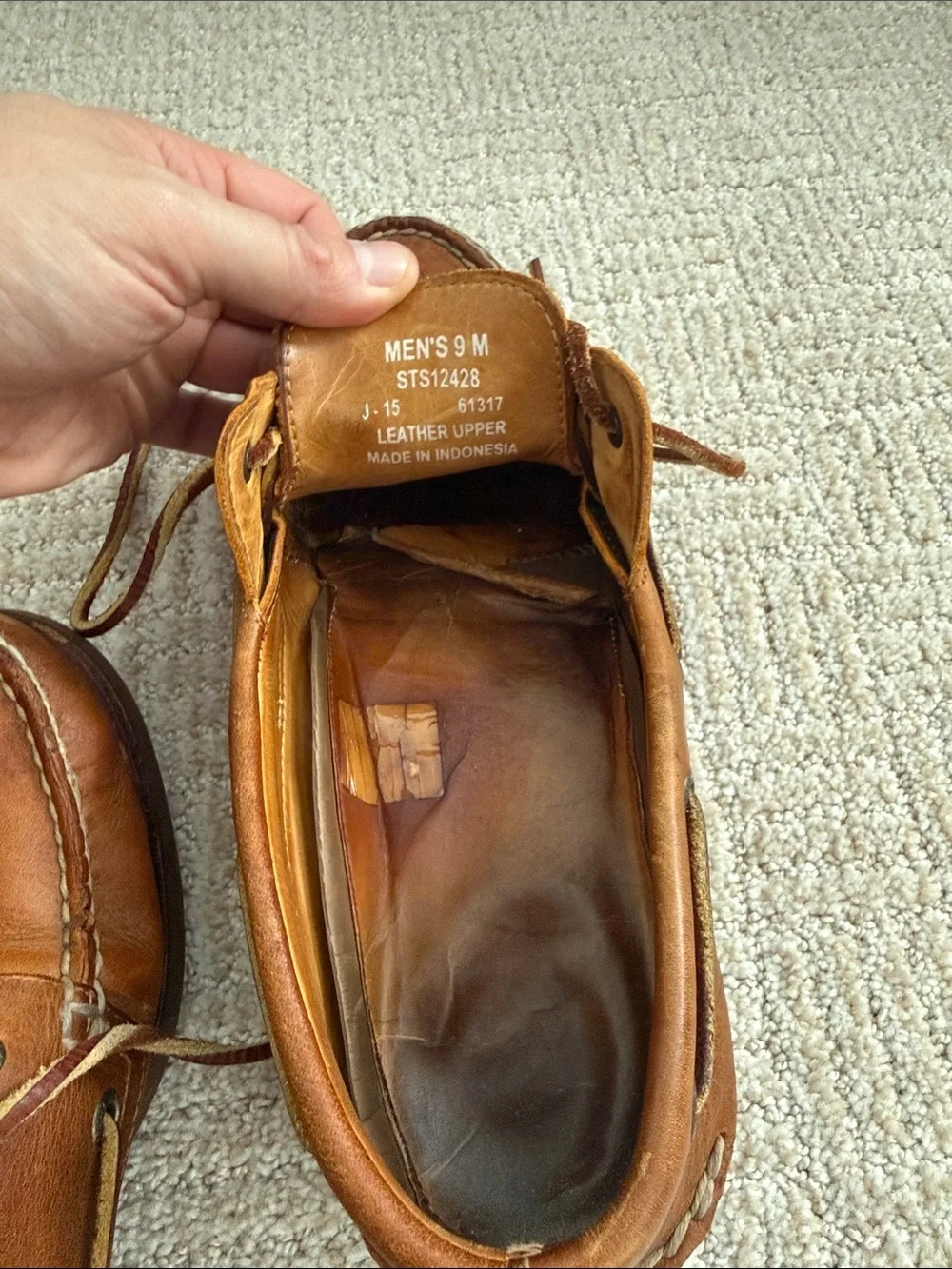 Sperry leather boat shoe - size 9